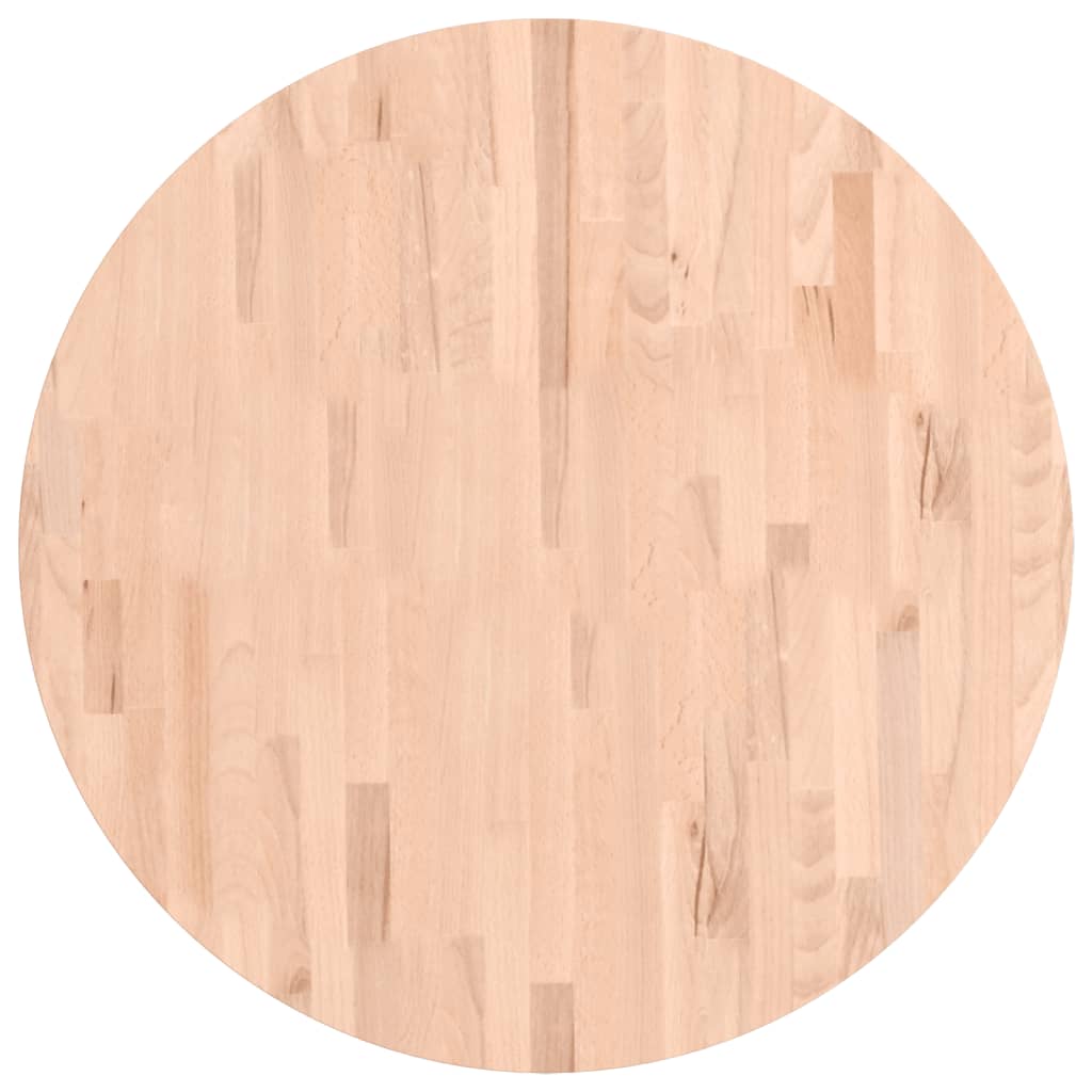 Round Beech Wood Table Top Ø80x4 cm - Solid & Durable Design