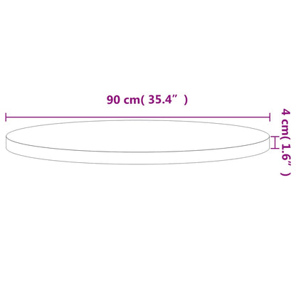 Table Top Ø90x4 cm Round Solid Wood Beech