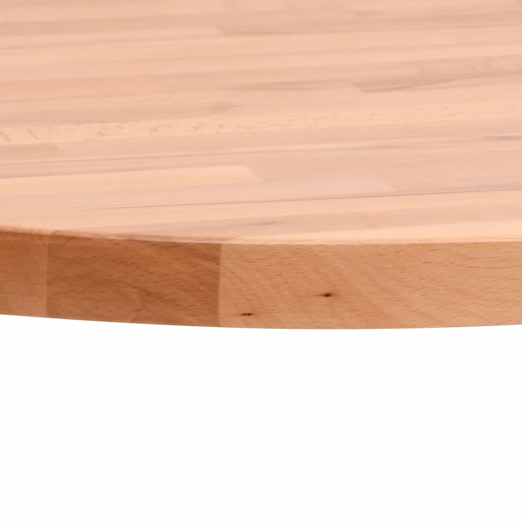 Round Beech Wood Table Top Ø80 cm - Solid & Durable