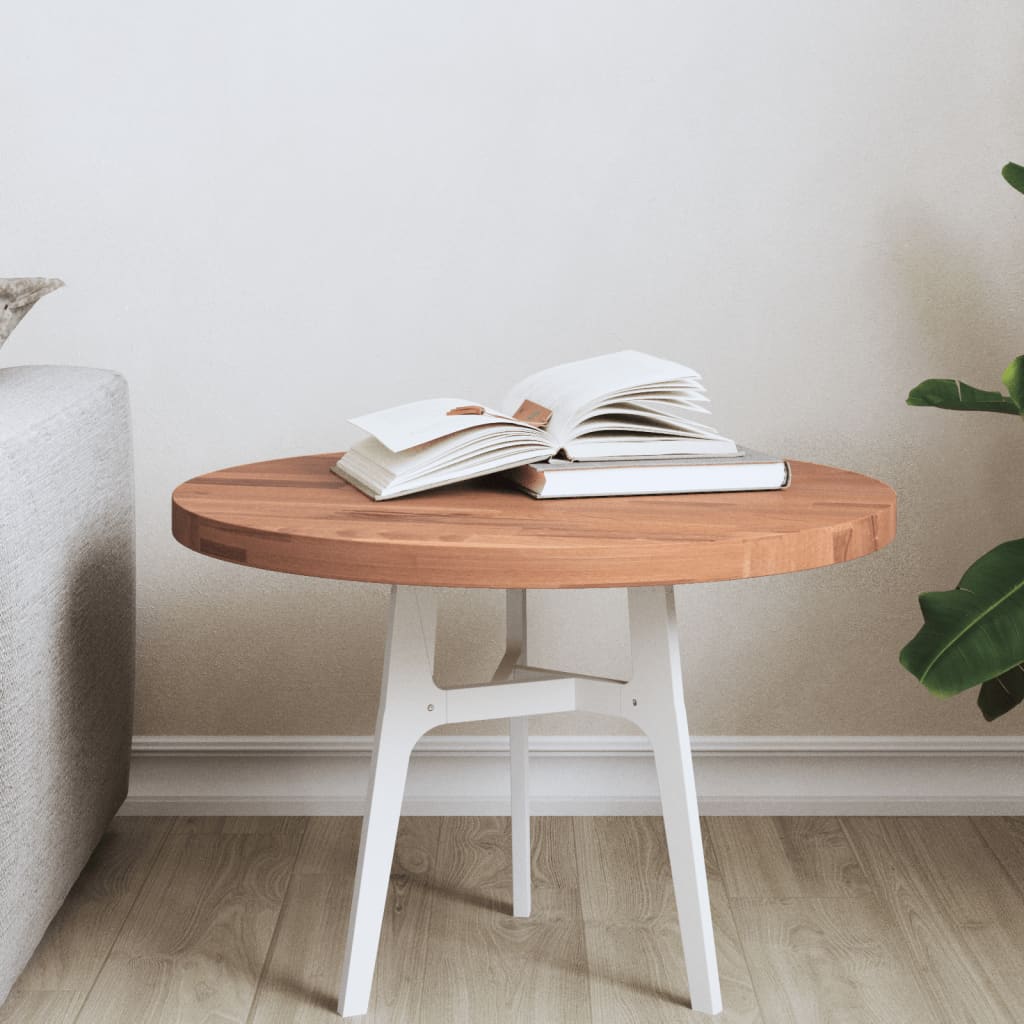 Round Solid Beech Wood Table Top Ø50x2.5 cm - Durable & Stylish