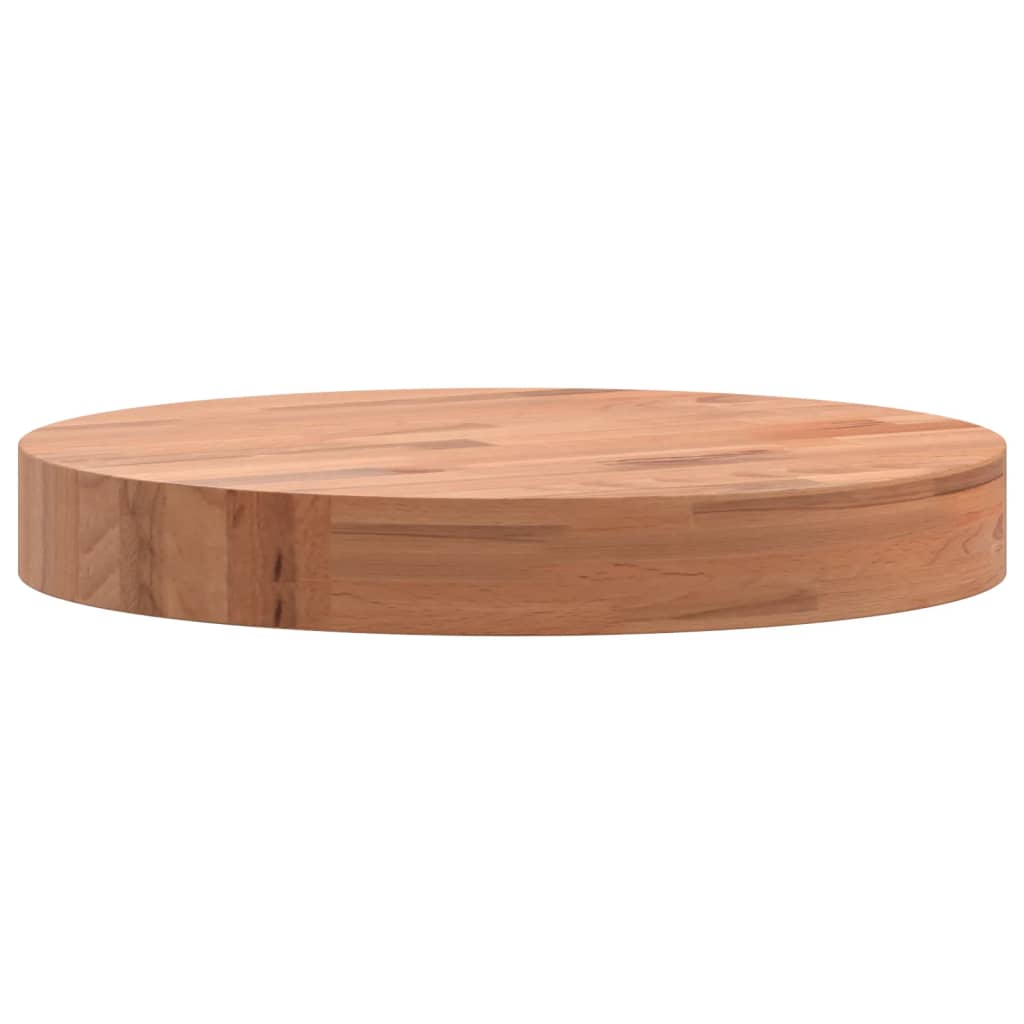 Beech Wood Round Table Top Ø30x4 cm - Solid & Durable Design