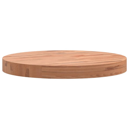 Round Solid Beech Wood Table Top Ø40x4 cm - Natural Finish
