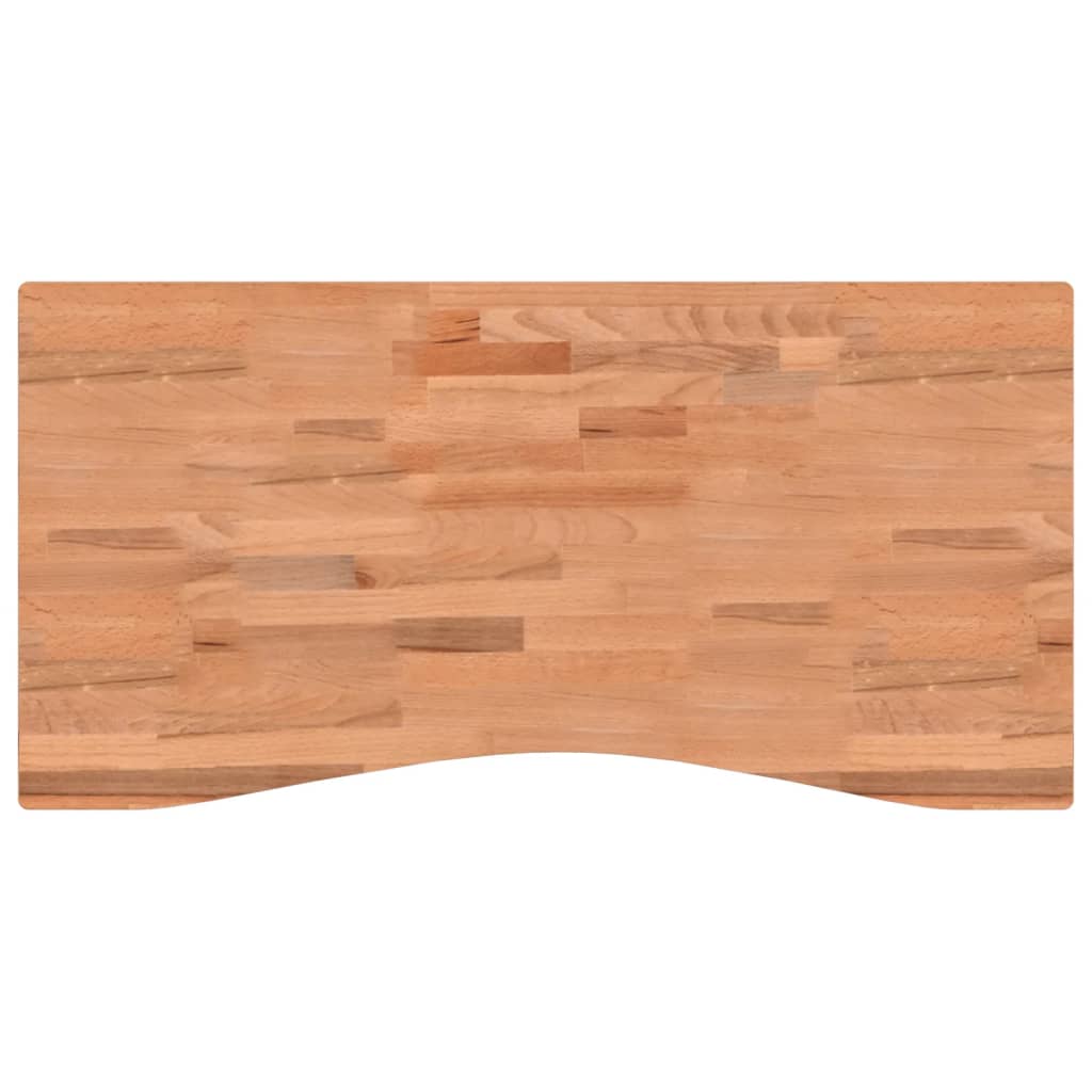 Desk Top 100x(45-50)x2.5 cm Solid Wood Beech