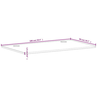 Desk Top 100x50x1.5 cm Solid Wood Beech