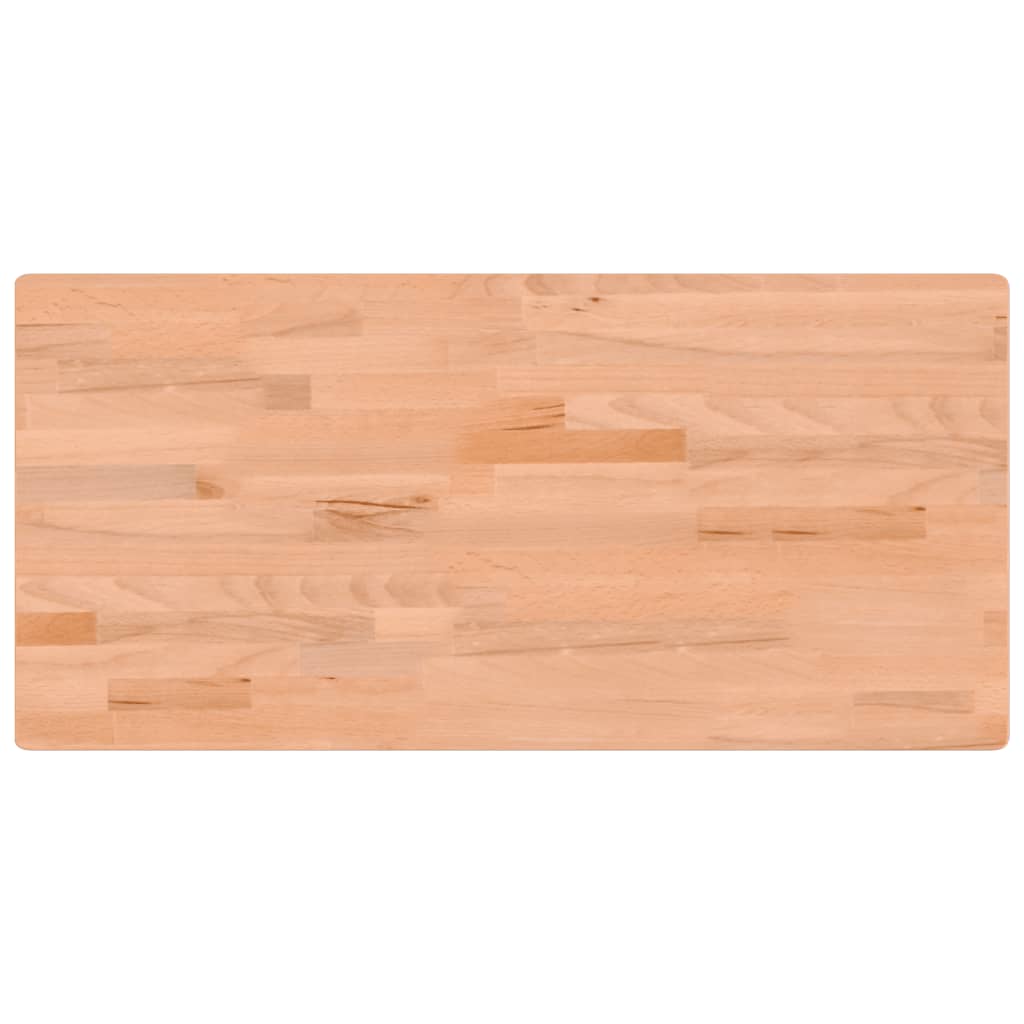 Solid Beech Wood Desktop - 115x55x2.5 cm Durable Surface