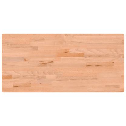 Solid Beech Wood Desktop - 115x55x2.5 cm Durable Surface