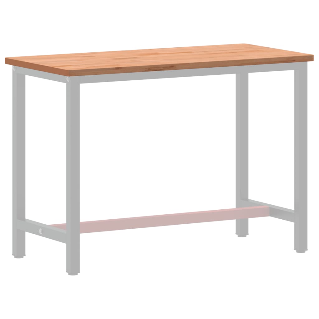 Solid Beech Wood Desktop - 115x55x2.5 cm Durable Surface