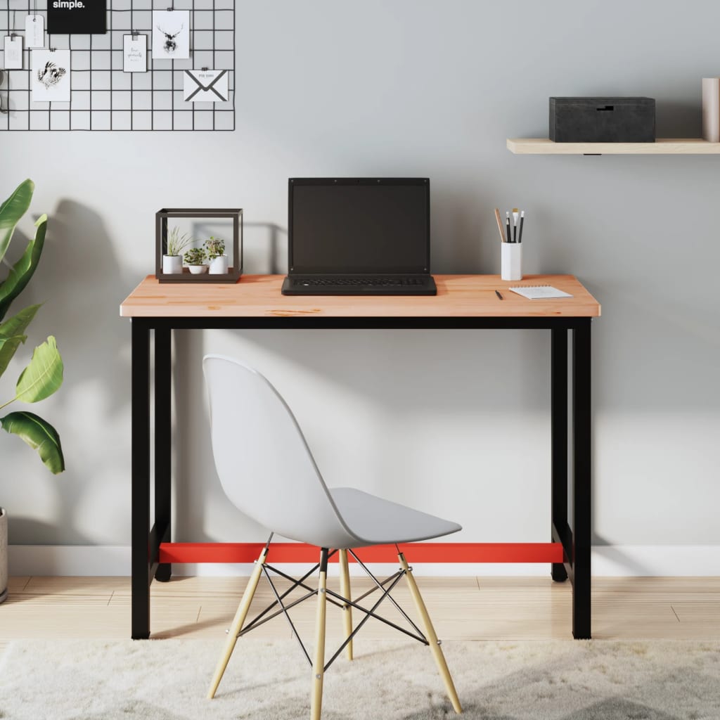 Solid Beech Wood Desktop - 115x55x2.5 cm Durable Surface