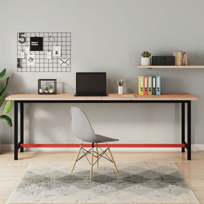 Solid Beech Wood Desk Top, 220x55x2.5 cm - Durable & Stylish