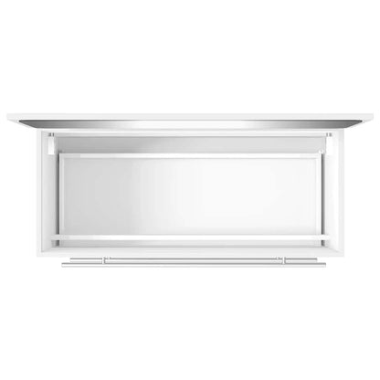 White Engineered Wood Bathroom Cabinet with Mirror - Elegant Design