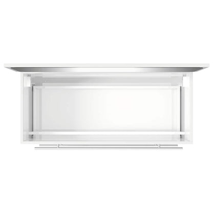 High Gloss White Bathroom Cabinet with Mirror - Engineered Wood