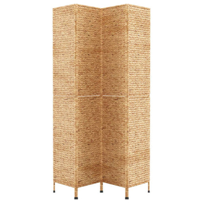 Water Hyacinth 4-Panel Room Divider 163x180 cm - Natural Elegance