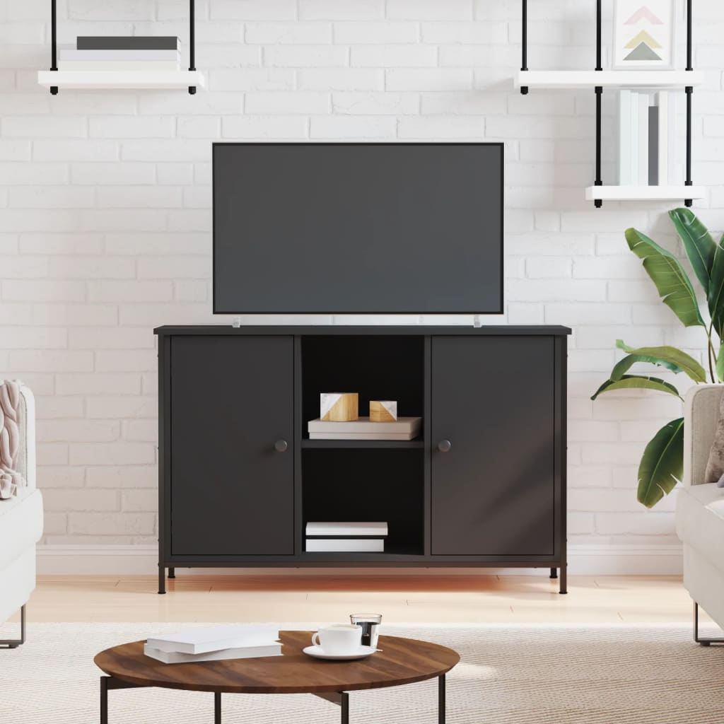 TV Cabinet Black 100x35x65 cm Engineered Wood