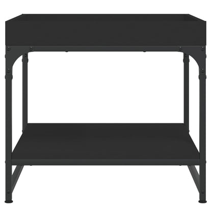 Coffee Table Black 49.5x49.5x45 cm Engineered Wood