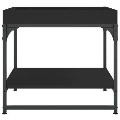 Coffee Table Black 49.5x49.5x45 cm Engineered Wood