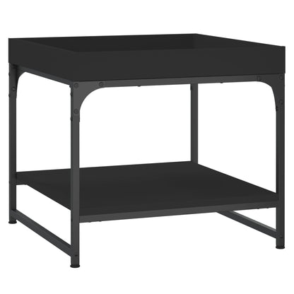 Coffee Table Black 49.5x49.5x45 cm Engineered Wood