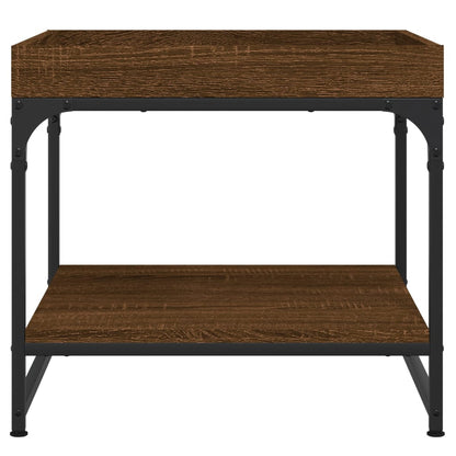 Coffee Table Brown Oak 49.5x49.5x45 cm Engineered Wood