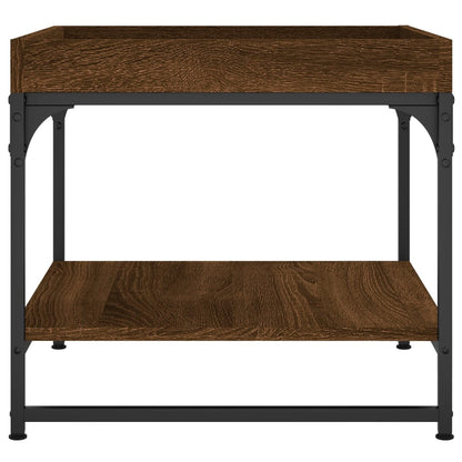 Coffee Table Brown Oak 49.5x49.5x45 cm Engineered Wood