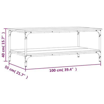 Coffee Table Black 100x55x40 cm Engineered Wood