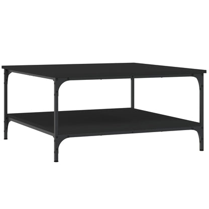 Coffee Table Black 80x80x40 cm Engineered Wood