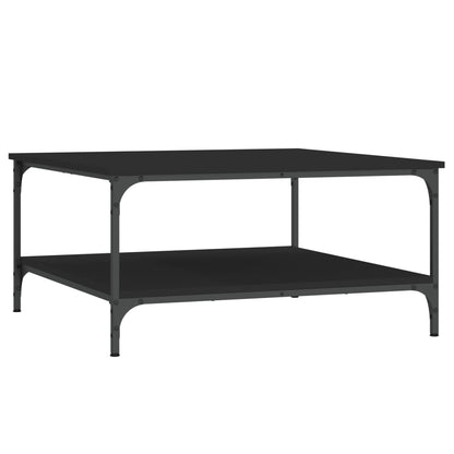 Coffee Table Black 80x80x40 cm Engineered Wood