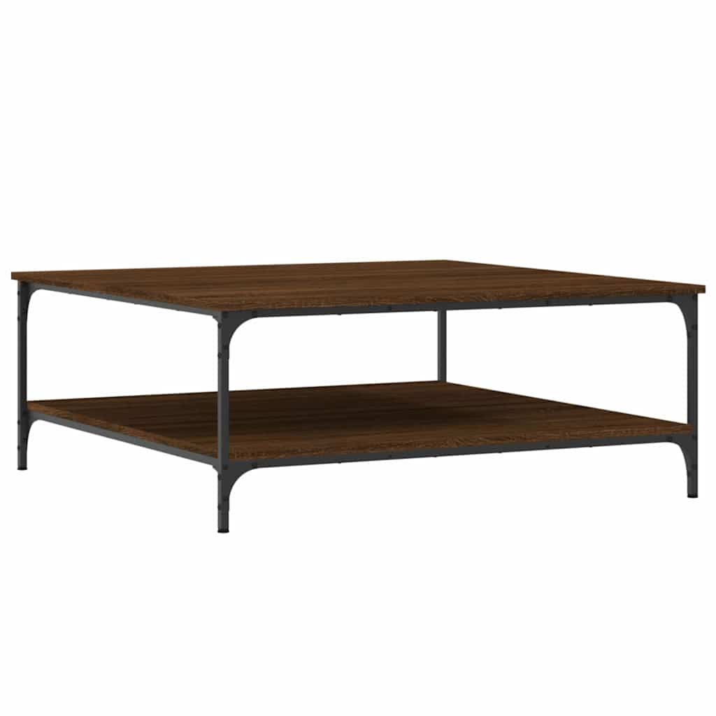 Coffee Table Brown Oak 100x100x40 cm Engineered Wood