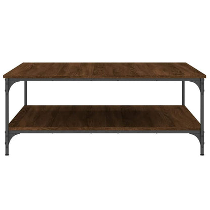 Coffee Table Brown Oak 100x100x40 cm Engineered Wood