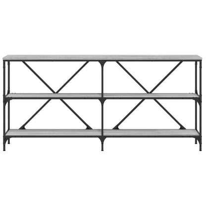 Sonoma Grey Console Table 160x30x75 cm - Engineered Wood & Iron