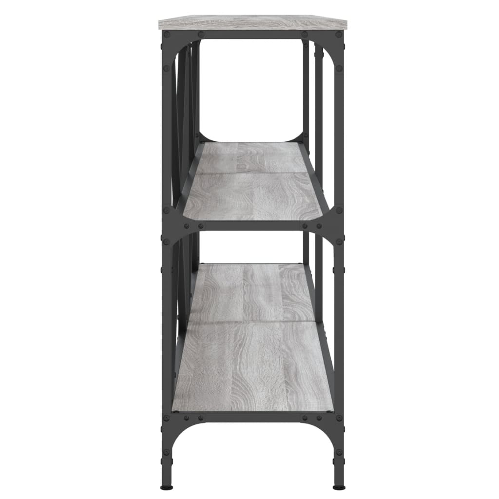 Sonoma Grey Console Table 160x30x75 cm - Engineered Wood & Iron