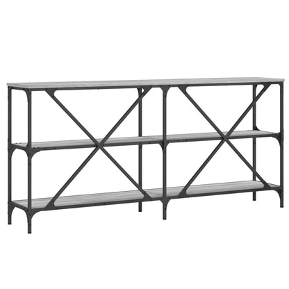 Sonoma Grey Console Table 160x30x75 cm - Engineered Wood & Iron