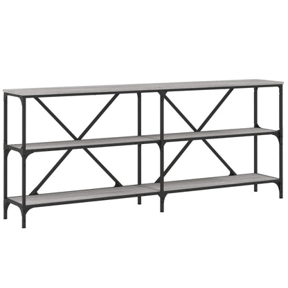 Sonoma Grey Console Table 180x30x75 cm - Engineered Wood & Iron