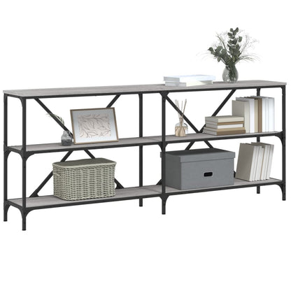 Sonoma Grey Console Table 180x30x75 cm - Engineered Wood & Iron