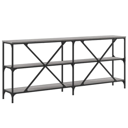 Sonoma Grey Console Table 180x30x75 cm - Engineered Wood & Iron