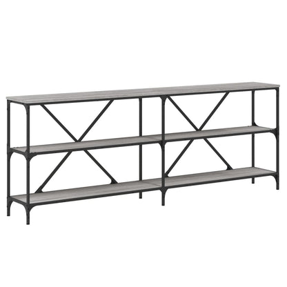 Sonoma Grey Console Table 200x30x75 cm - Engineered Wood & Iron