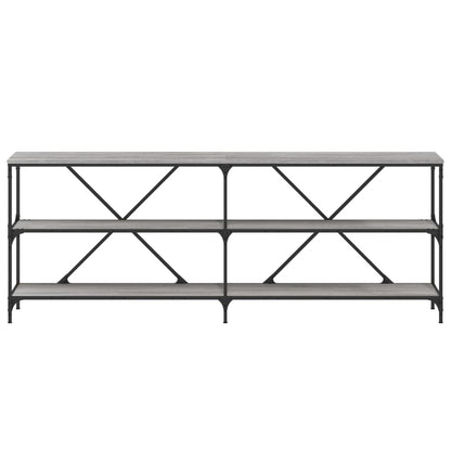 Sonoma Grey Console Table 200x30x75 cm - Engineered Wood & Iron