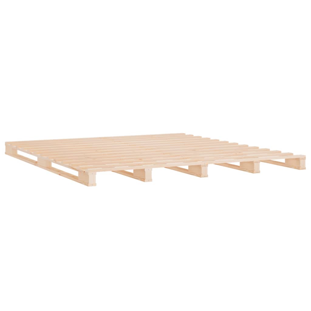 Bed Frame without Mattress 140x190 cm Solid Wood Pine