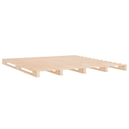 Bed Frame without Mattress 140x190 cm Solid Wood Pine