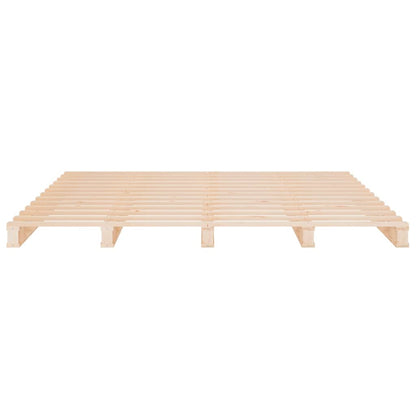 Bed Frame without Mattress 140x190 cm Solid Wood Pine