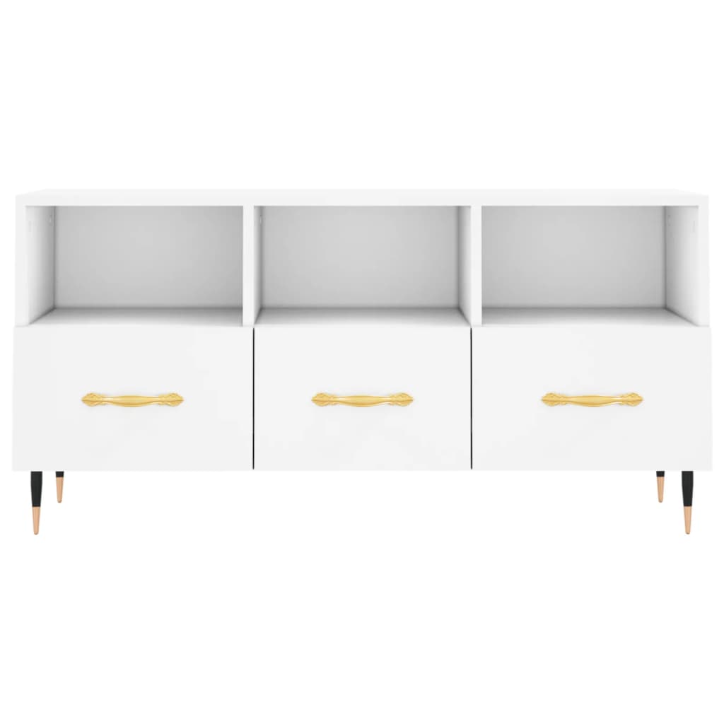 TV Cabinet White 102x36x50 cm Engineered Wood