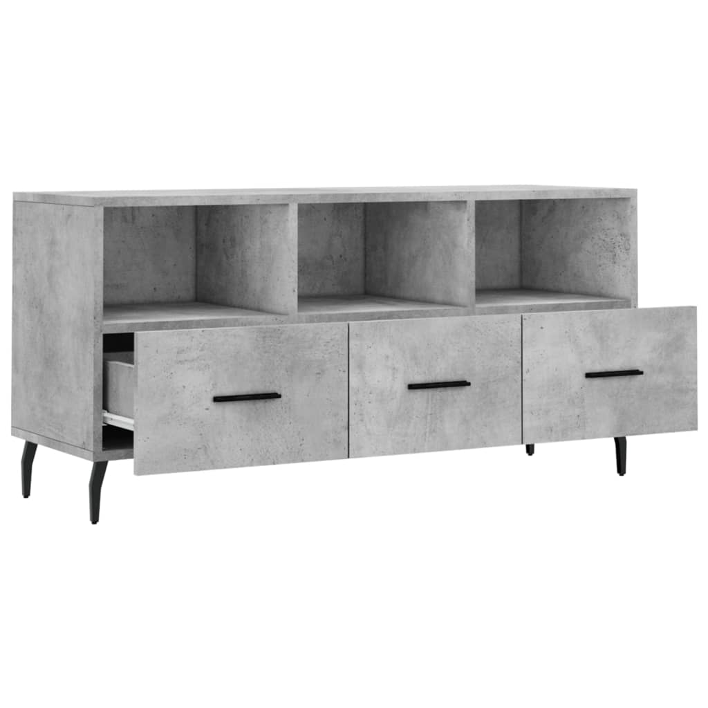 TV Cabinet Concrete Grey 102x36x50 cm Engineered Wood