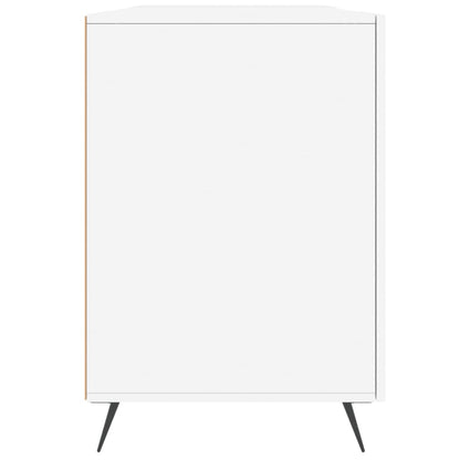 Sleek White Engineered Wood Desk - 140x50x75 cm