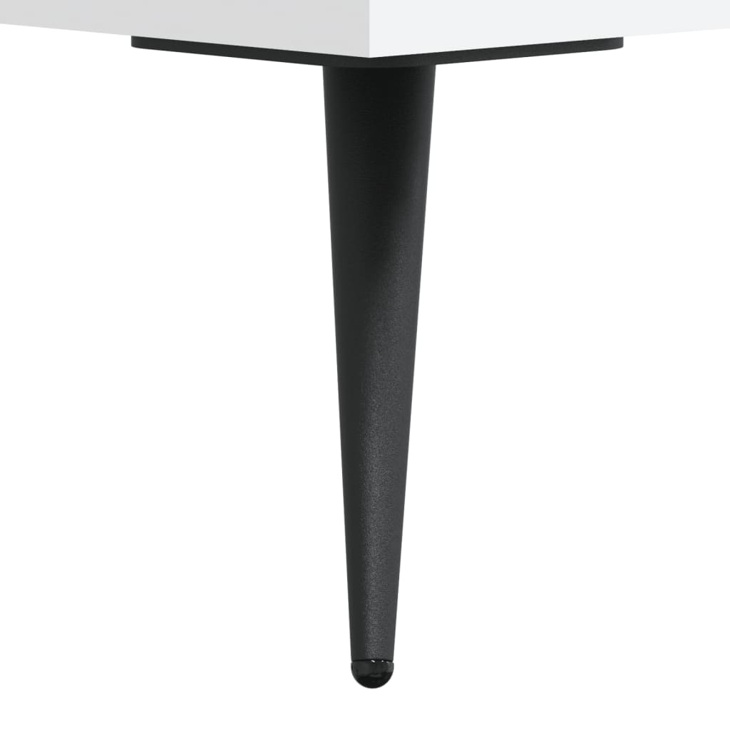 Sleek White Engineered Wood Desk - 140x50x75 cm