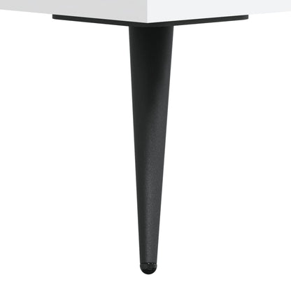 Sleek White Engineered Wood Desk - 140x50x75 cm
