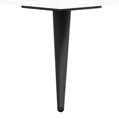 High Gloss White Desk, 140x50x75 cm, Engineered Wood