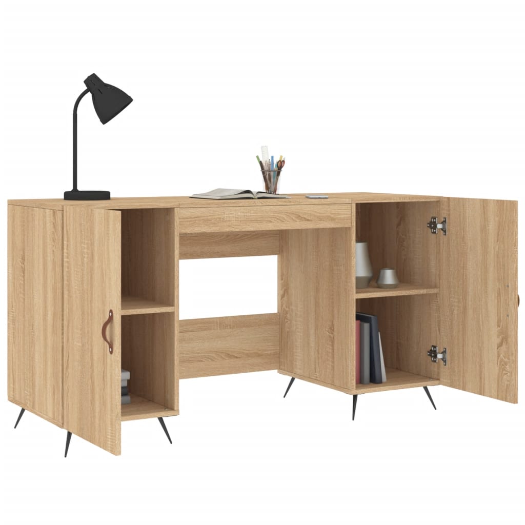 Sonoma Oak Engineered Wood Desk 140x50x75 cm