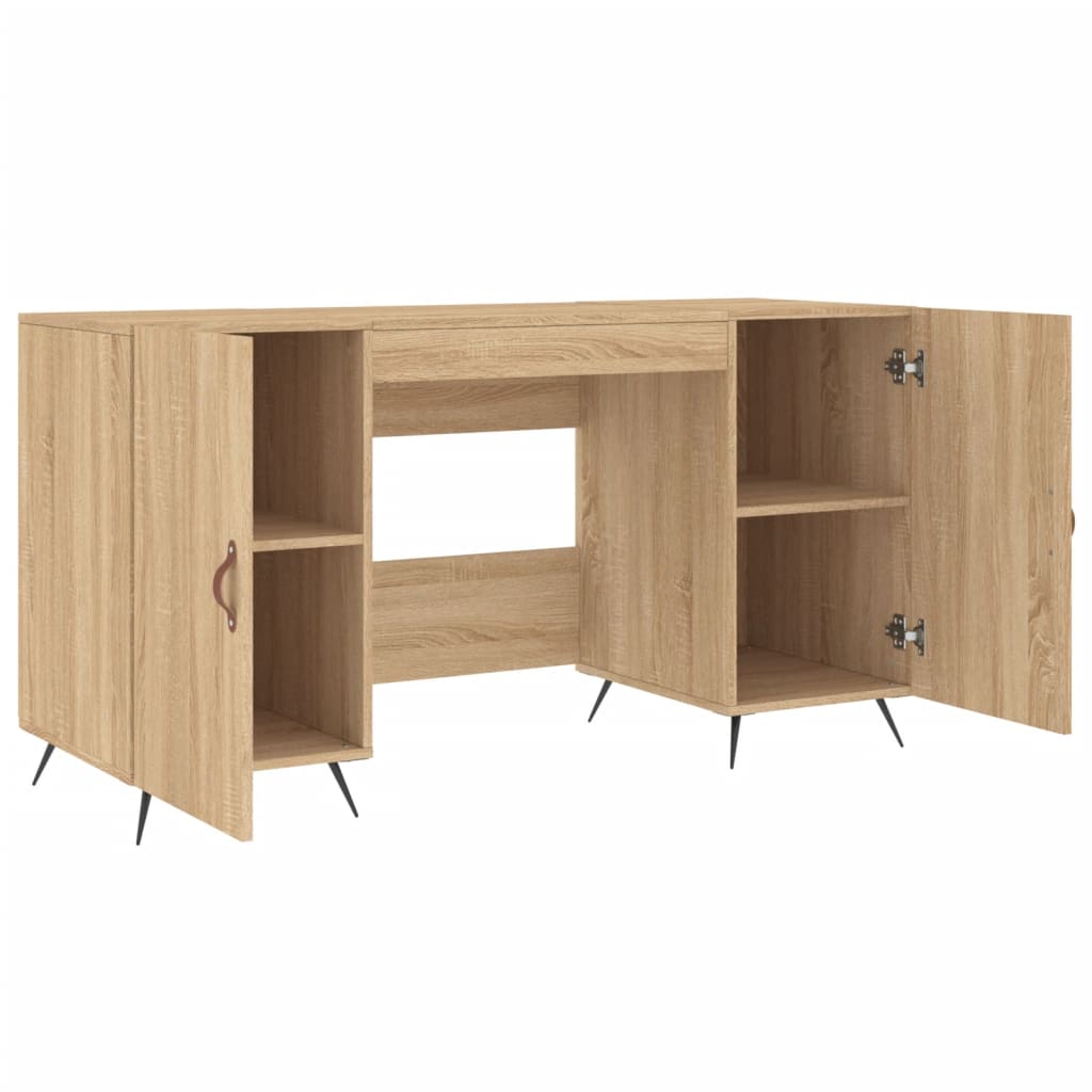 Sonoma Oak Engineered Wood Desk 140x50x75 cm