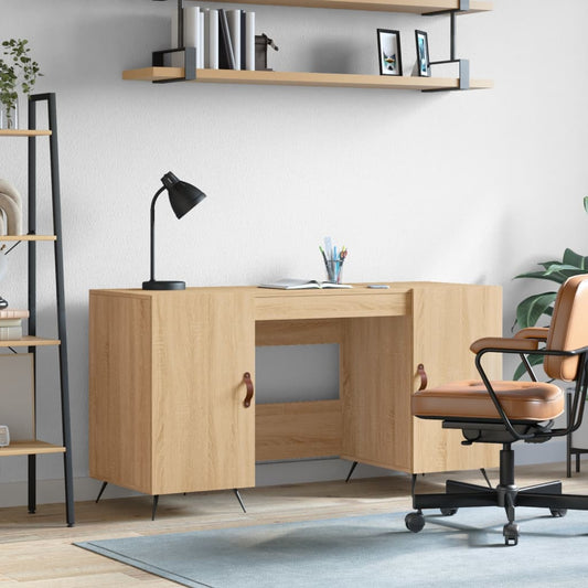 Sonoma Oak Engineered Wood Desk 140x50x75 cm
