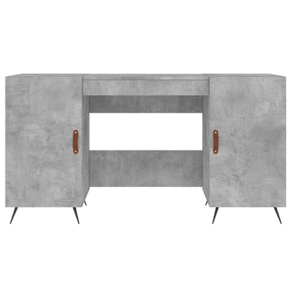 Sleek Concrete Grey Desk 140x50x75 cm - Engineered Wood