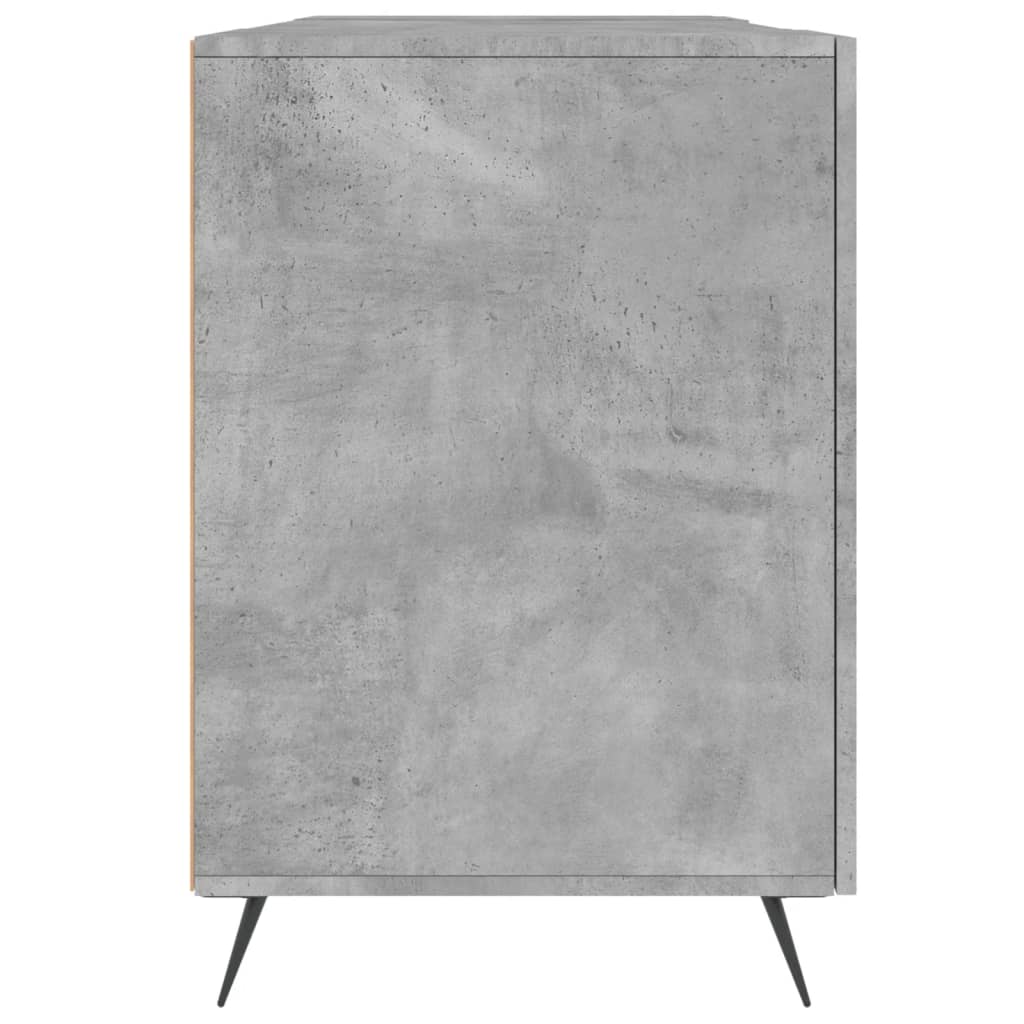 Sleek Concrete Grey Desk 140x50x75 cm - Engineered Wood