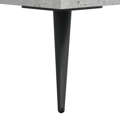 Sleek Concrete Grey Desk 140x50x75 cm - Engineered Wood
